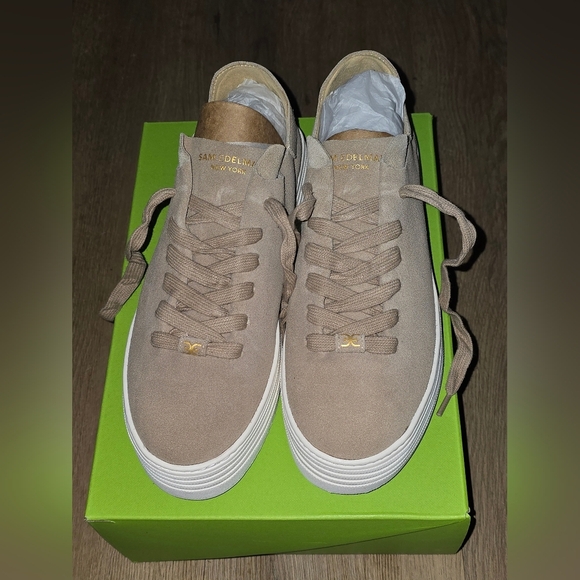 Sam Edelman Pippy Taupe Suede Platform Sneakers – 7.5M – NIB - Picture 12 of 13